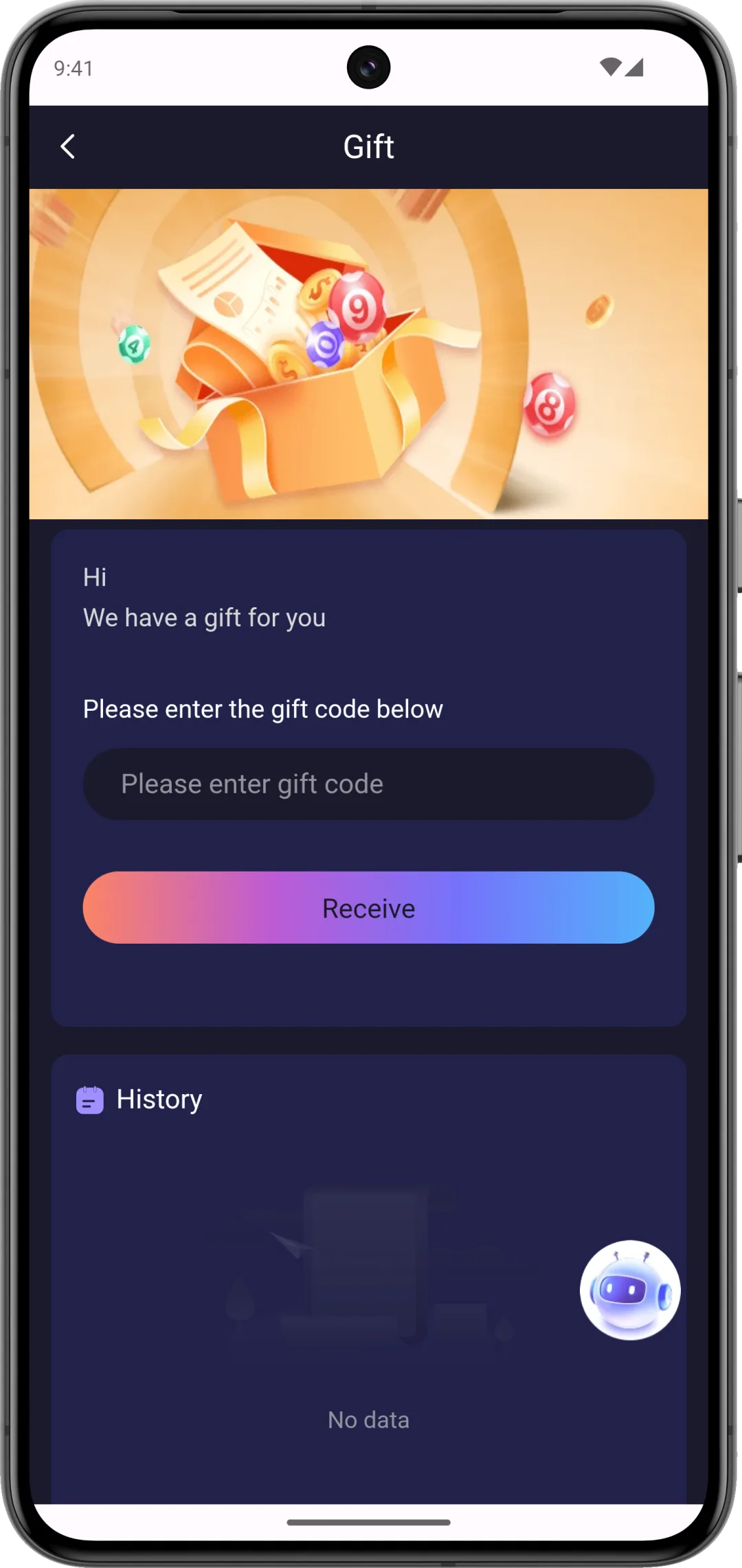 Daman Games gift-code redemption page where promo codes can be claimed
